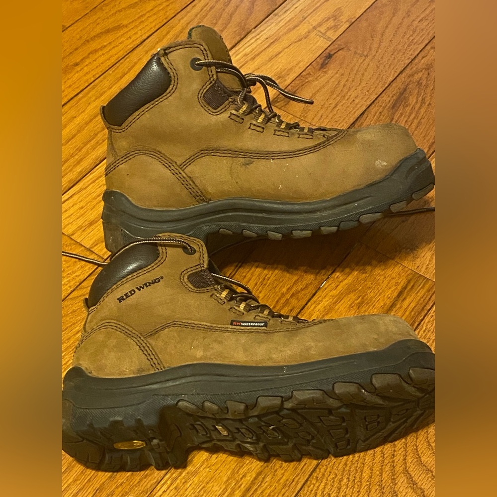 Red Wing Shoes King Toe Tan Women's 5-inch Waterproof‎ Safety Toe Boot Size 6 6B